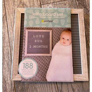 New Pearhead 10" x 10" Letterboard Rustic Nursery‎ Message Board Milestone